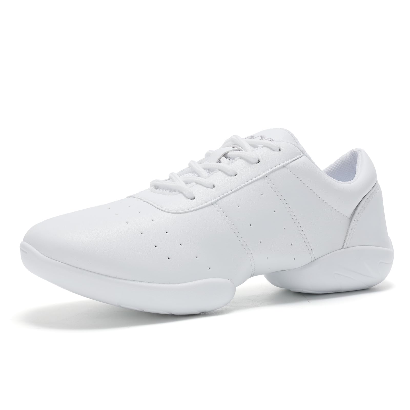 OLORA Cheer Shoes White Cheerleading Shoes Lightweight Comfortable Dance Athletic Training Tennis Competition Cheerleader Sneakers