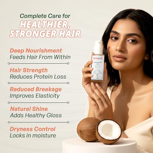 Image of Coconut & Almond Hair Strengthening Oil - Starter Pack | Natural Cold-Pressed Oil for Strong, Healthy, Shiny Hair & Nourished Scalp