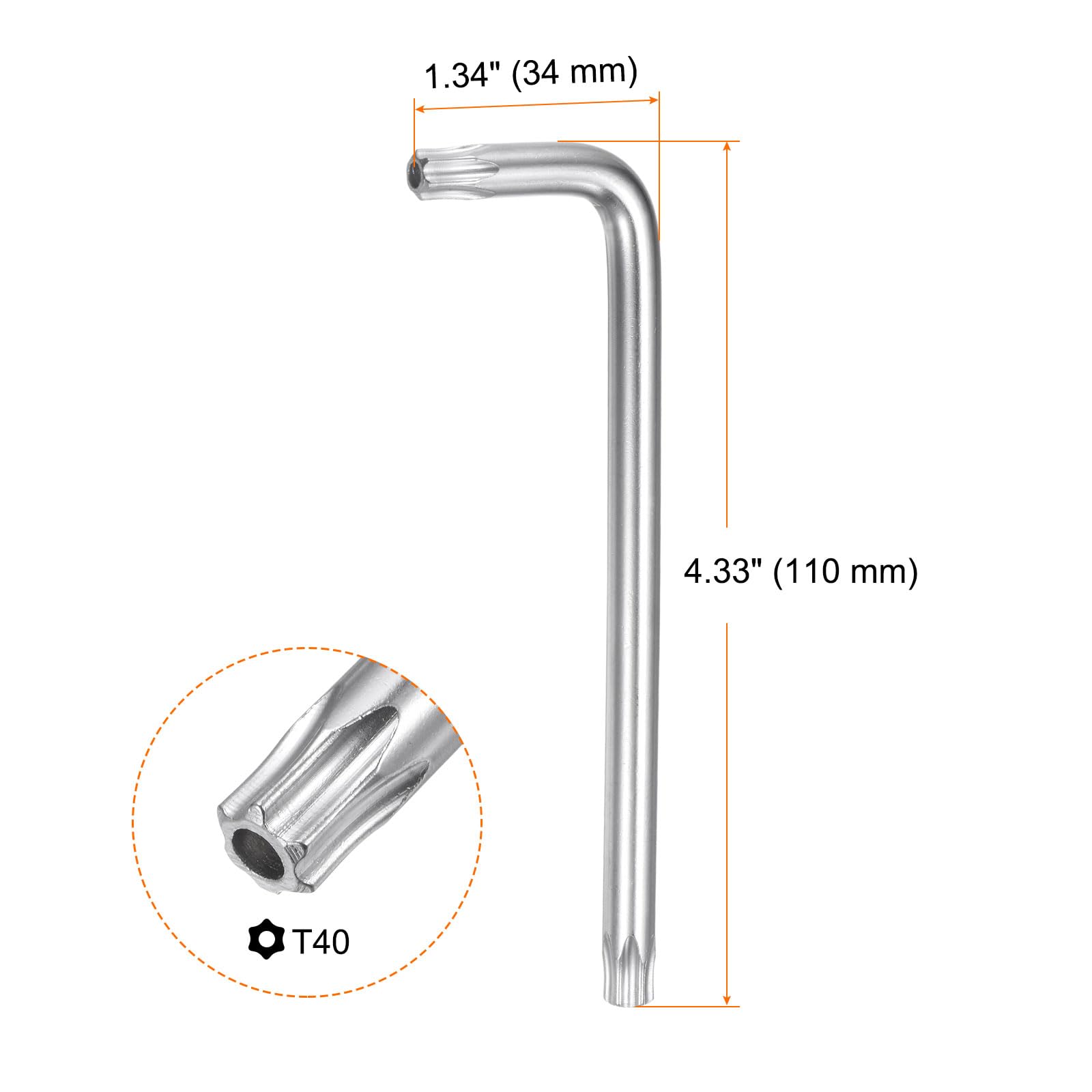 Chiave Torx a estremità cava lunga T15