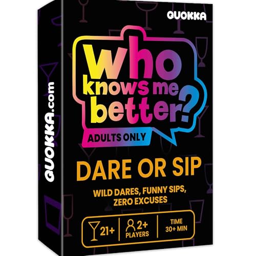 Quokka Dare Or Sip Party Card Game Adults Only Drinking-Style Game with 95 Tasks for Friends Couples & Games Nights Bold Challenges & Funny Dares Ages 21+