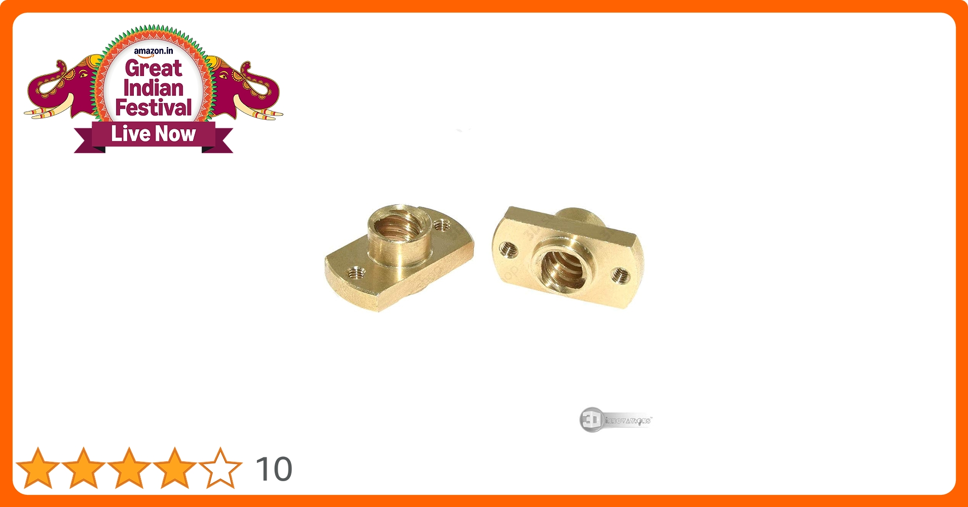 100-1200mm T8 Lead Screw And Brass Nut 2mm Pitch 8mm Lead For 3D Printer Z Axis