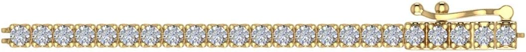 3 Carat Natural Diamond Tennis Bracelet for Women in 14K Gold in 7.5 Inch with I1-I2 Clarity