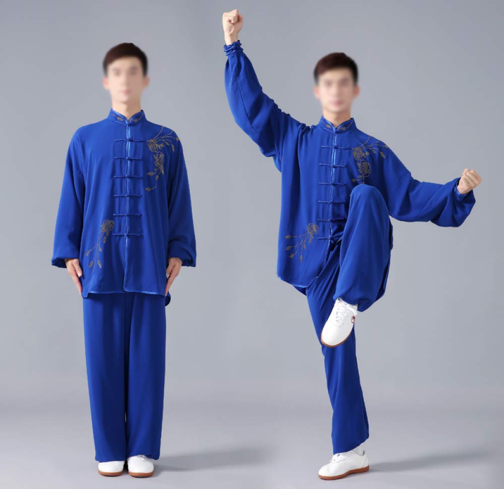 Męski strój Tai Chi, rozciągliwa odzież Tai Chi z długim rękawem - dla kobiet trenujących, F-XL