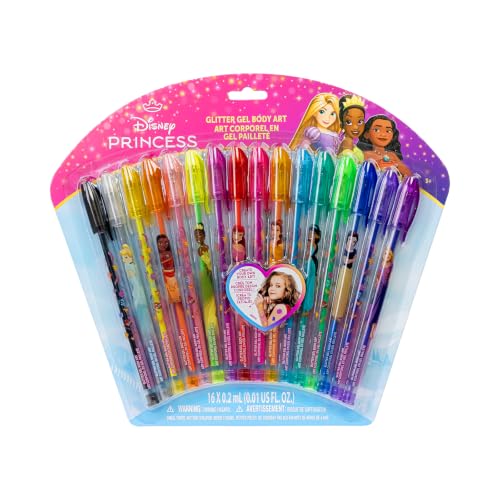 Disney Princess Set Art Corporel Paillettes 16 pcs Filles 3+