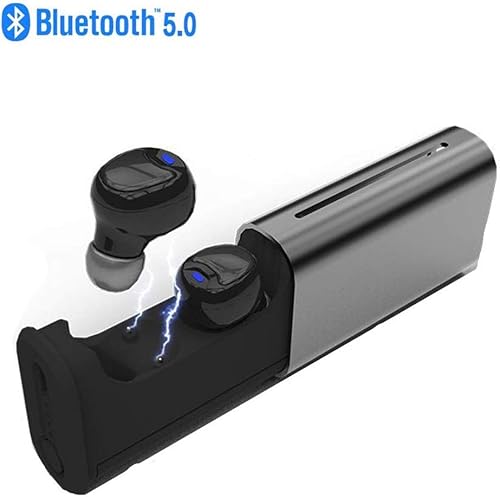Rsiosle Auricolari Bluetooth 5 0 Auricolari biauricolari Wireless Doppio Microfono Incorporato Cuffie Stereo Stereo TWS con Scatola Ricarica Rsiosle Auricolari Bluetooth 5 0 Auricolari biauricolari Wireless Doppio Microfono Incorporato Cuffie Stereo Stereo TWS con Scatola Ricarica