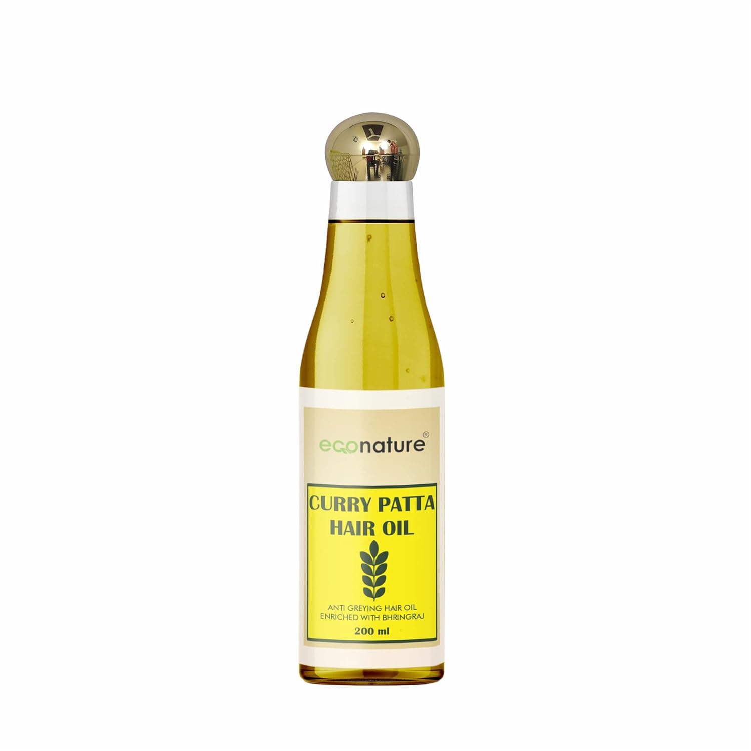 Econature Curry Patta Hair Oil with Bhringraj, Ayurvedic Anti Grey Hair Oil, 200ml, Natural for Strong Healthy Hair-picture-52