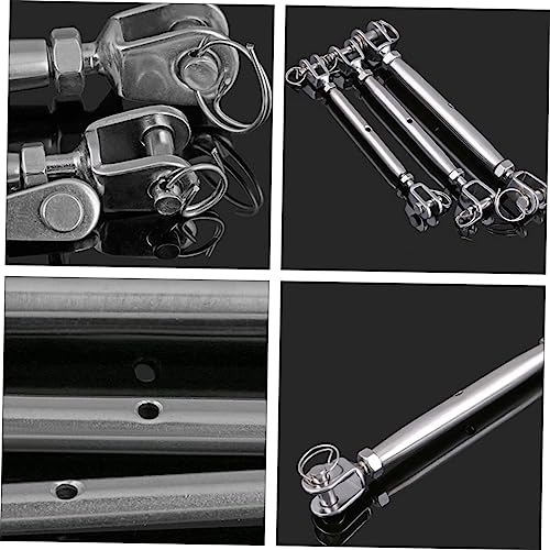 2 piezas de tensor de acero inoxidable con cuerpo cerrado tipo quijada para cuerda miniatura 6