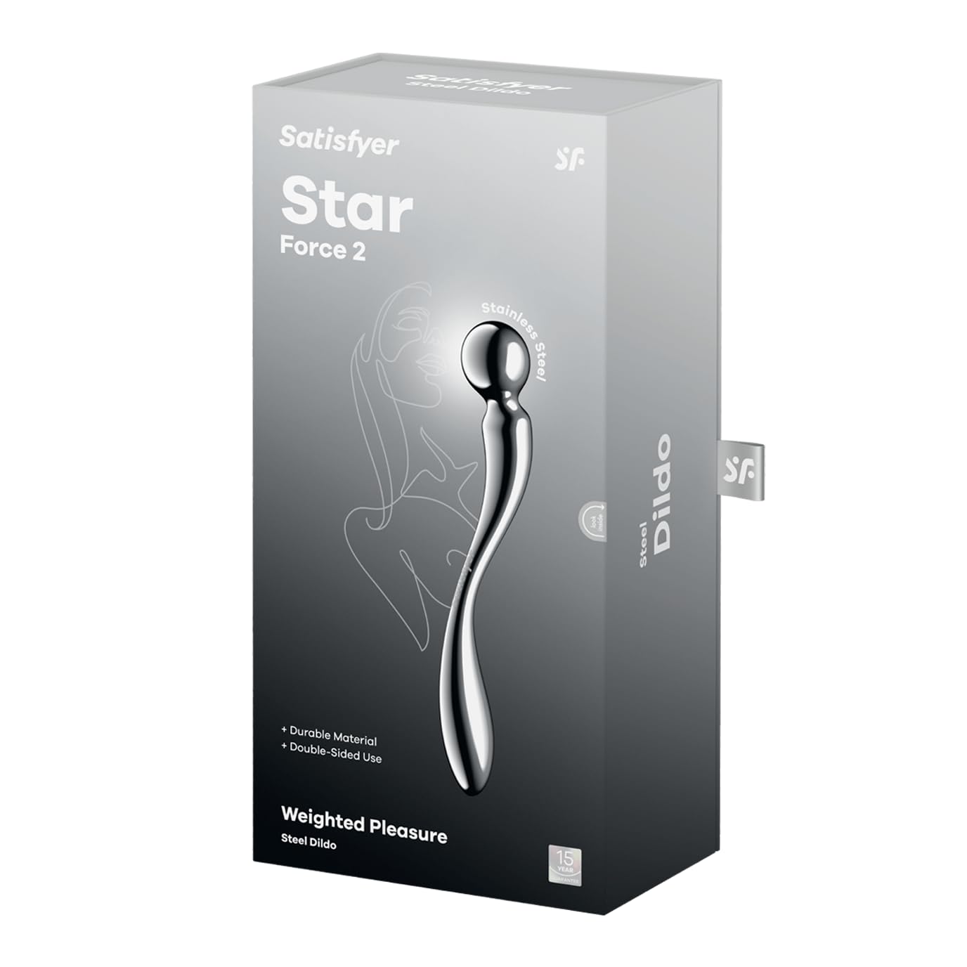 Satisfyer Star Force 2, dildo | sex toy unisex in acciaio inossidabile, per adulti | dildo con punta a sfera | per giochi con le temperature | per il punto G | giocattolo sessuale in metallo