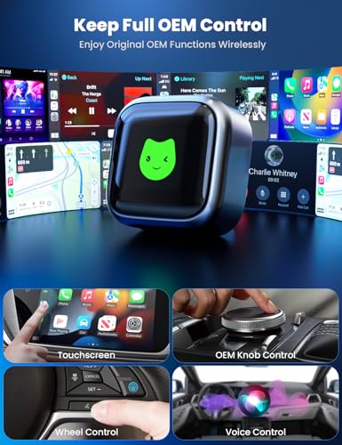 enlik 2026 Wireless CarPlay Adapter for iPhone & Android Auto, Plug & Play CarPlay Dongle, Fast Auto-Reconnect, Slim Design CarPlay with Stable Connection for iOS 10+, Android 11+, USB/USB-C - image 4