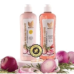 Onion Biotin and Rosemary Shampoo & Treatment Set for Stronger, Thicker and Longer Hair - Soft and Shine, Hair Loss and Thinning Hair, Growth Shampoo, Paraben Free, Silicone Free
