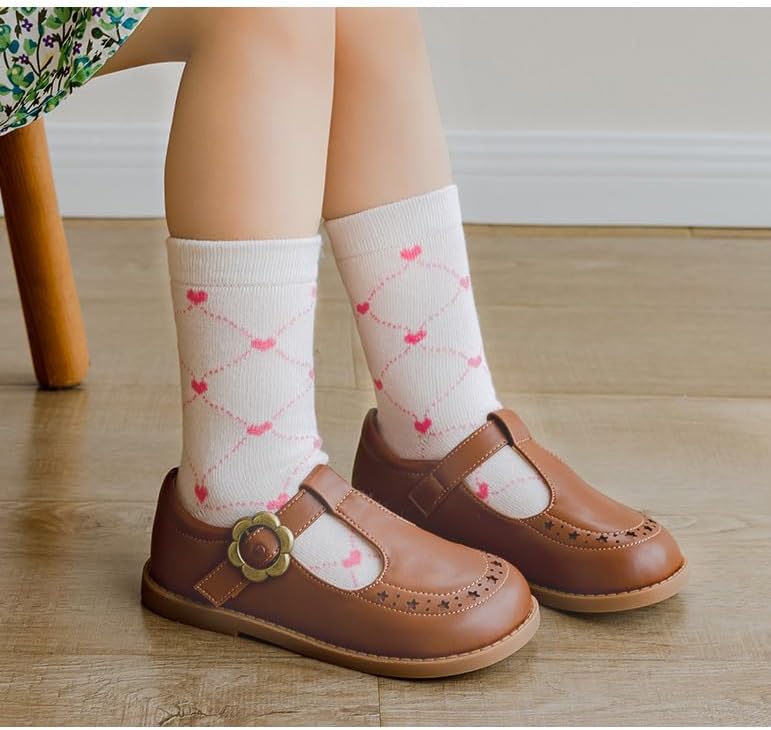 Toptim Girls' Casual Dress Socks Crew Length Kids Fashion Cotton Sock - Image 7