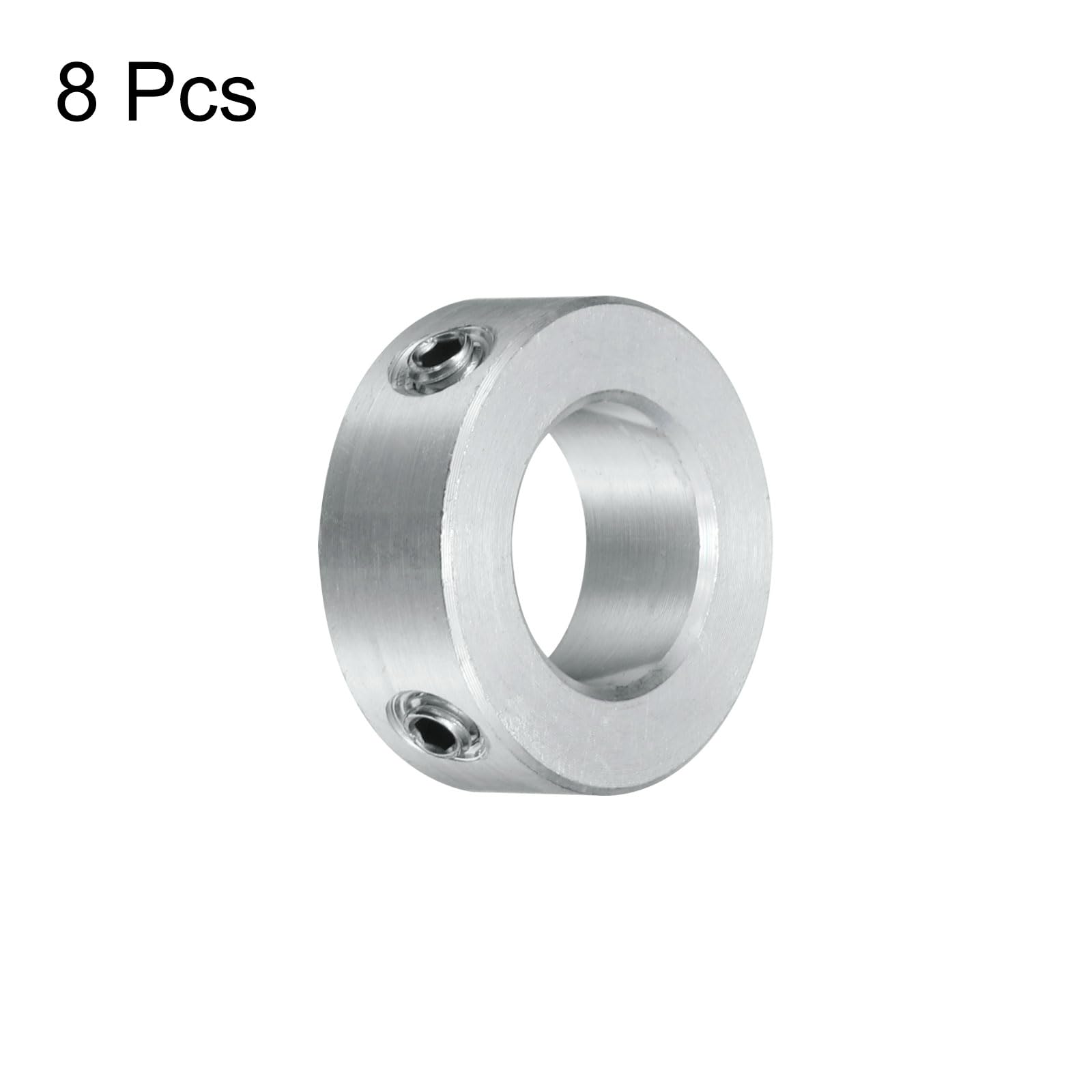 QUARKZMAN 8pcs Collares de Tornillo de Fijación 14mm, 25mm OD y 9mm Grosor, Collar de Sujeción con Tope para Guía de Eje de Varilla Lineal