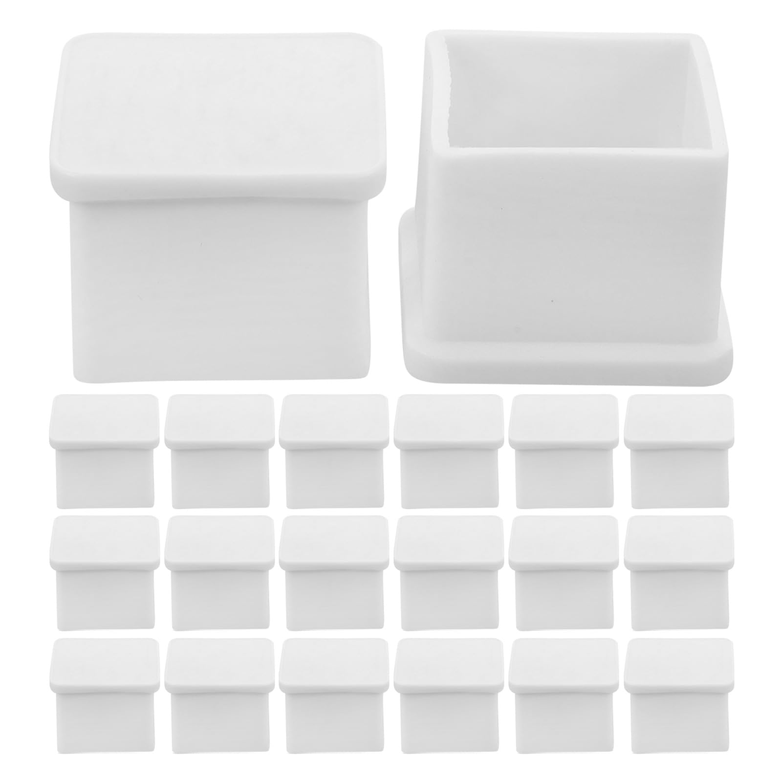 5 Sätze Tisch- Und Stuhlfußabdeckung Beine Beschützer Pads Möbelauflagen Stuhlbeinabdeckungen Zum Schutz Von Böden Tischbeinabdeckung Pvc Weiß 20 Stück * 5