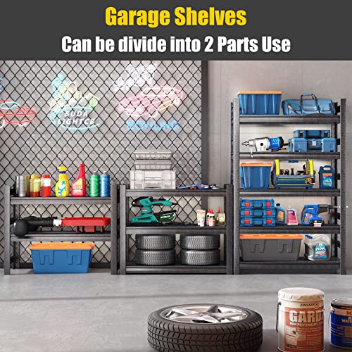 Kitchen Standing Baker's Racks, 5-Tier Adjustable Microwave Stand Storage Shelves With Wheels, Black (27.56" L X 13.58" W X 61.73" H) #TOP3