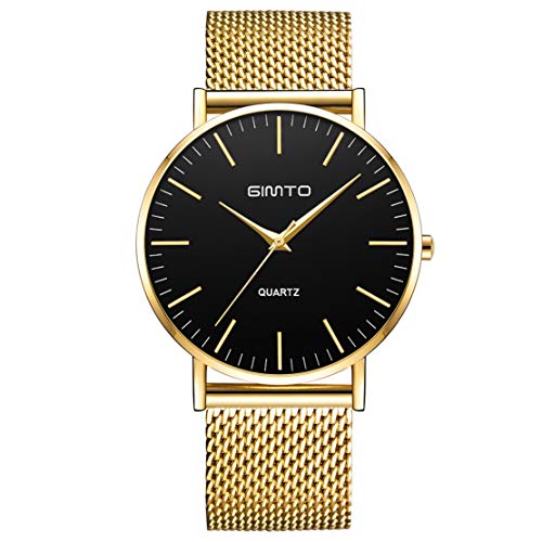 Montre à quartz pour hommes en acier inoxydable style classique et affaires