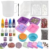 Cieex Seifen selber Machen Set Erwachsene, Starterkit Kreative Bastelset DIY Set, Badebomben Seifen...