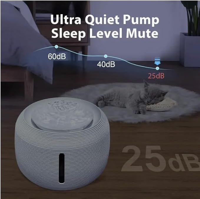 Fuente de Agua Automática para Gatos y Perros, 2.5L, Blanca miniatura 8