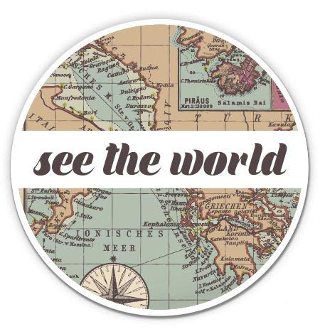 See The World Travel Retro Globe Map - 3