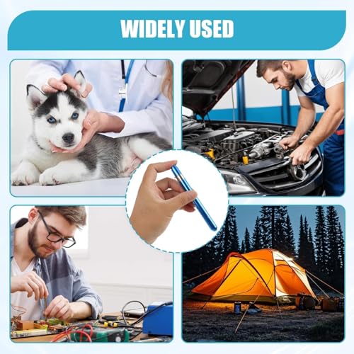 2 Stück Diagnostikleuchte Pupillenleuchte – Wiederverwendbare LED Stiftlampe mit Taschenclip für, und Schüler –pupillenleuchte -penlight (Rot und Blau)