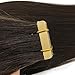 GOO GOO Hair Extensions Tape in Dark Brown Remy Human Hair Extensions 14inch Silky Straight Tape in Natural Hair Extensions 50g 20pcs