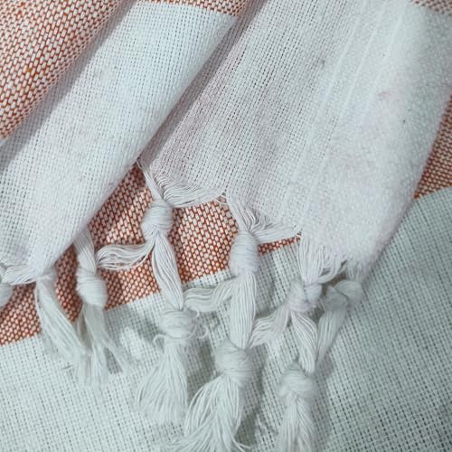 Image of Single Bed Sheet Cotton | for Single Bed, 60 x 90 inch, Pure Cotton, Breathable Fabric, Pack of 2 Pink & Yellow (1, FN-Orange)