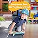 GOMO Scooter Board for Kids - Scooter Board with Handles -Seated Indoor Gym Scooters - Fun and Safe, Large Ride On, Sitting Scooter Boards Ages 2-5 & Up (Dino Road Trip)