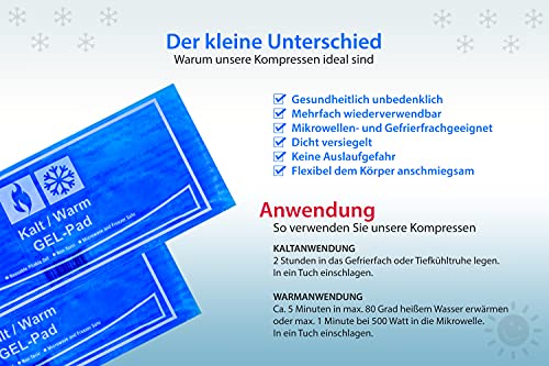 Selldorado® 2 x premium koude en warme kompressen van pure natuurlijke stof, grote koelpads voor warm / koud gebruik… - Image 6