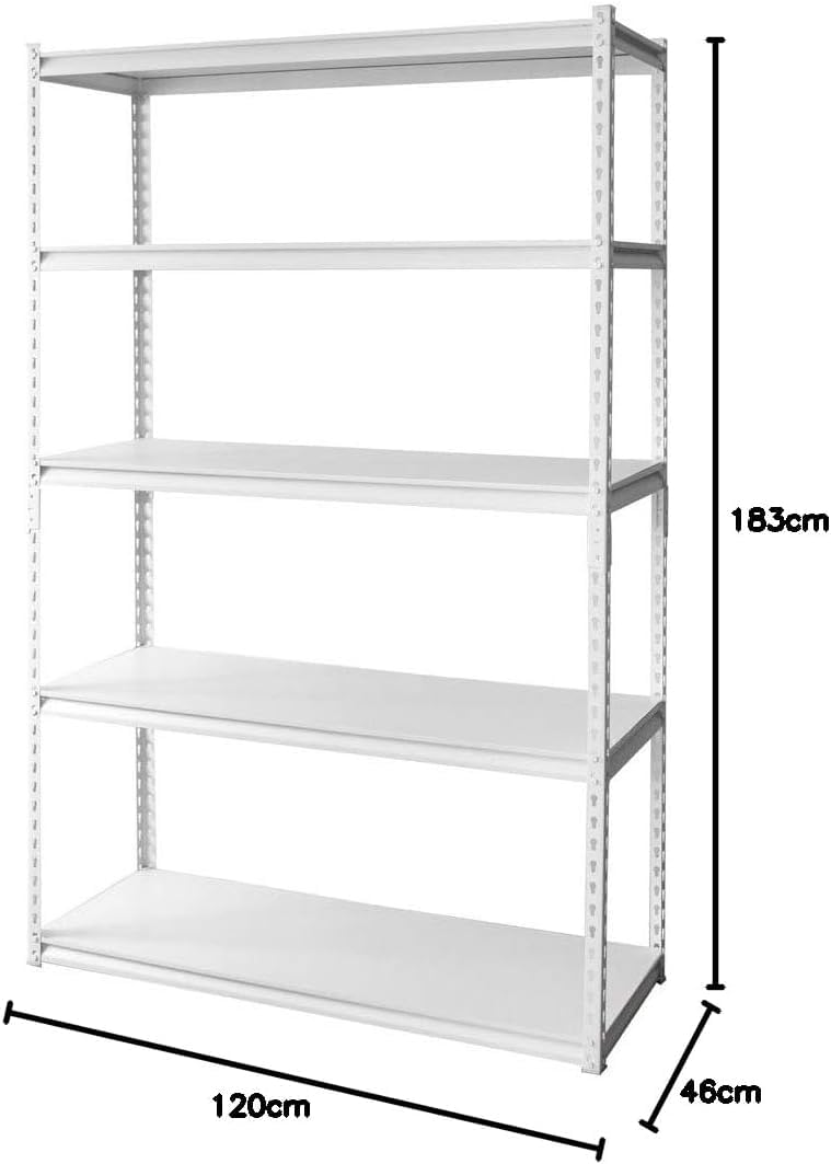 Amazon｜ラック スチールラック メタルラック 幅120cm 5段 ホワイト 幅