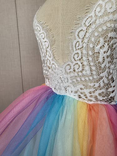 Image of Topmaker Flower Girl Dress for Toddler Baby Girls,Lace Tulle Dress for Wedding,Birthday Party,Photoshoot,Special Occasion