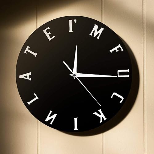 Miniatura 7 de The Geeky Days I'm F #*kin Reloj de pared tardío Reloj maduro Sweary Moods Expresión Nueva concepción del tiempo, el reloj de pared perfecto para