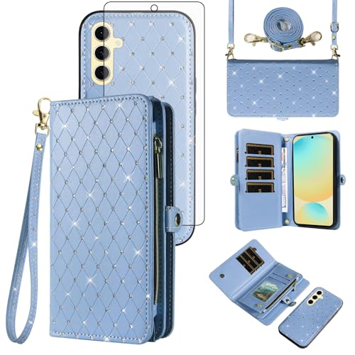 Coque Samsung S24 FE anti-rayure avec porte-carte et bandoulière