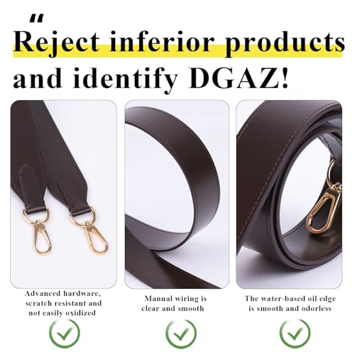Image of DGAZ Vachetta Leather Crossbody Strap for Neverfullbag with Gift Box, Handmade DIY purse strap
