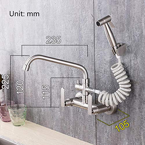 Mitigeur cuisine multifonction doté d'un pistolet orientable eau chaude et froide
