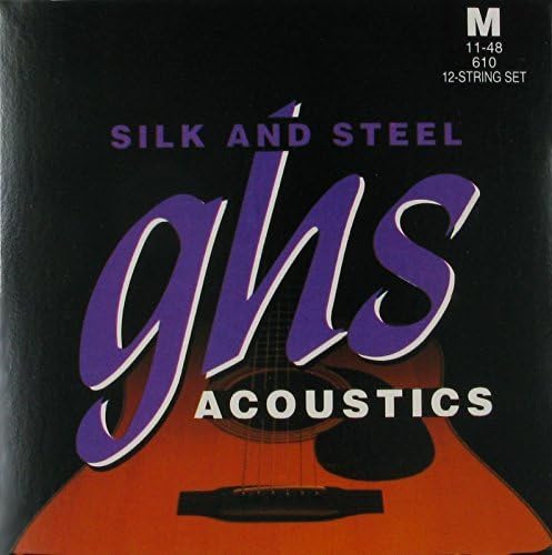 GHS Acoustic Guitar Silk & Steel Medium 12 Strings, .011 - .048, 610