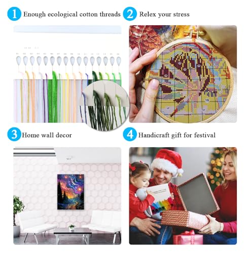 Mjhrcll X3797 Starry Sky Stamped Cross Stitch Kits thumb #6