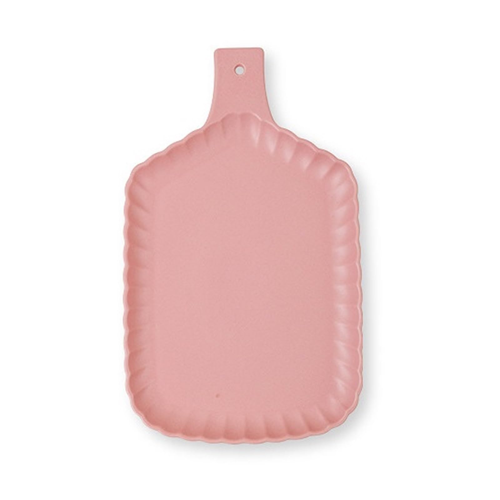Versátil Fuente grande for hornear de cerámica con estampado encaje y asas(Pink,Pequeño)