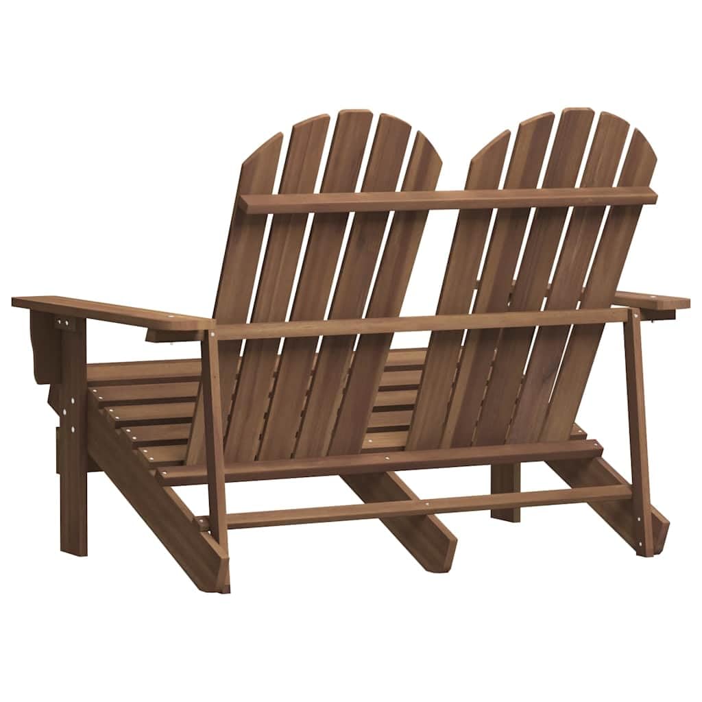 Chaise de jardin Adirondack 2 places bois sapin massif marron