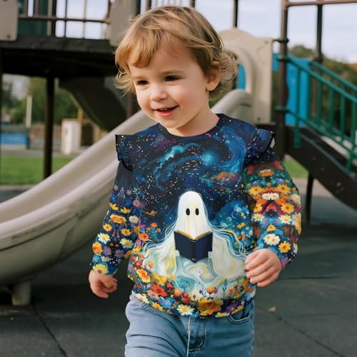 Toddler Girls Sweatshirt Ruffle Long Sleeve Pullover 1/8 Years Tops3