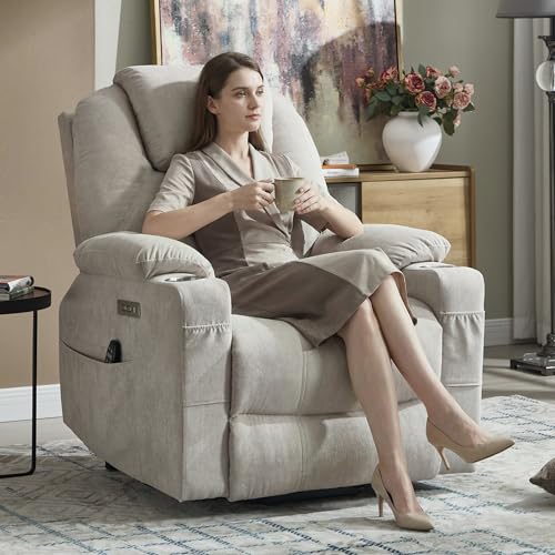 Sillón plegable poliéster beige miniatura 3