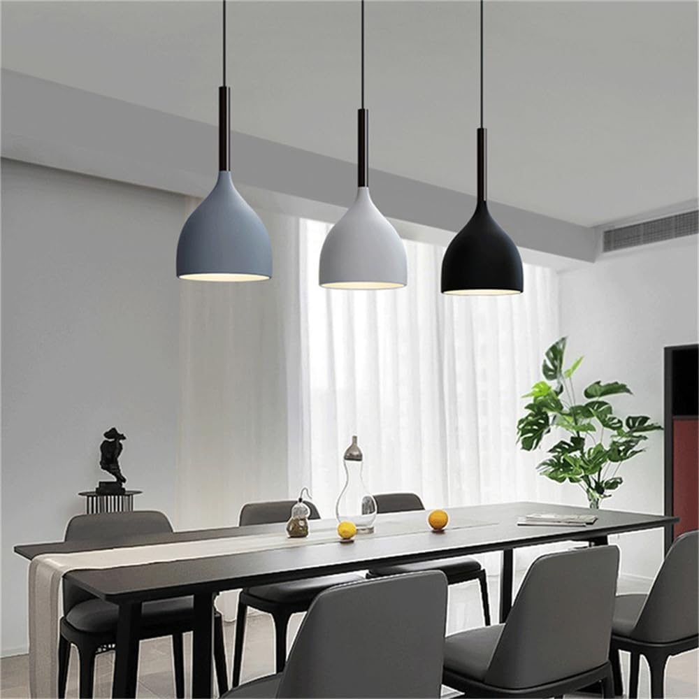 Nowoczesne oświetlenie wiszące do restauracji szara metalowa wisząca lampa sufitowa nordycka lampka nocna dekoracyjny drewniany klosz do sypialni, stół jadalny, bar, żyrandol E26