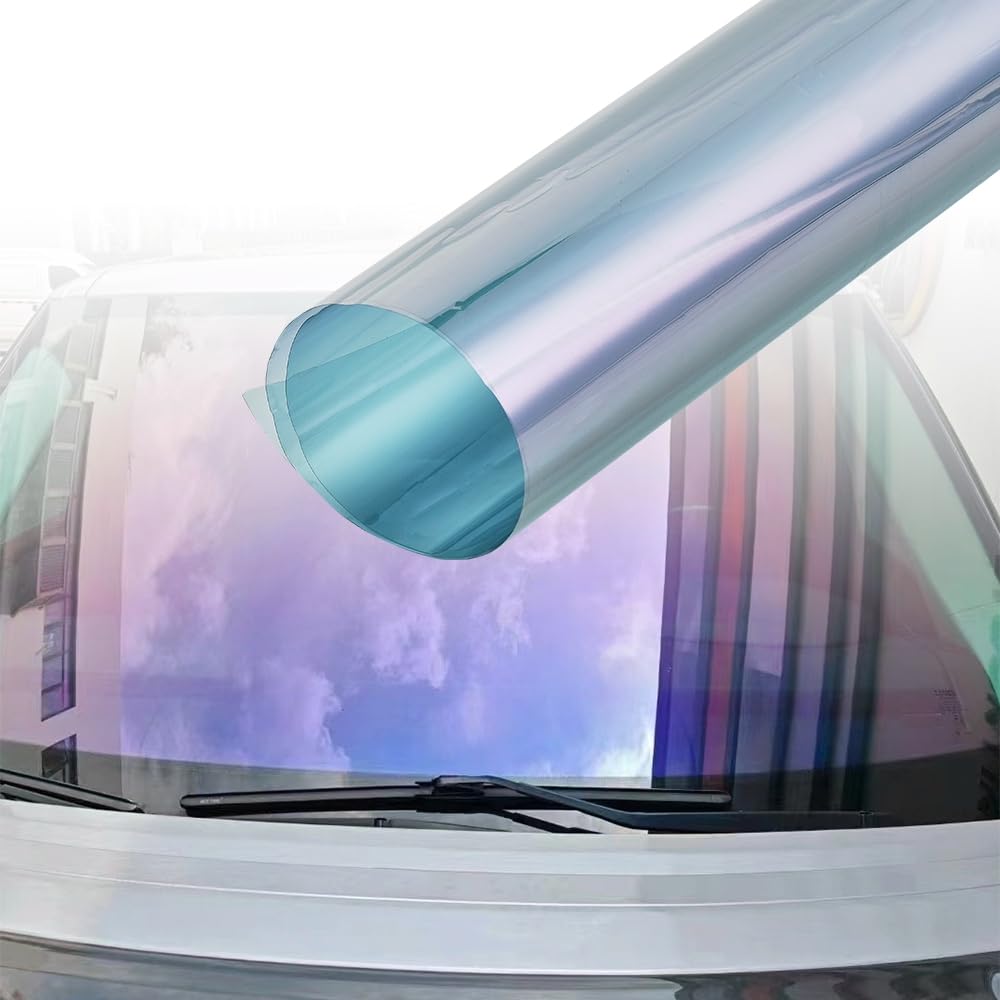 Blueshyhall Auto Tönungsfolie 70% VLT Tiefes Lila, Solarfolie UV-Schutz Autofenster Sichtschutz Wärmeschutz Sonnenschutz Folie für Heckscheibe Seitenfenster Dach Fenster Innen (75 x 300 cm)