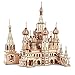 ZIXUAL 3D drewniane puzzle dla dorosłych katedra św. Bazylii ręcznie wykonane zestaw modelowy do montażu klocków dekoracja domu prezent dla dzieci męża i żony