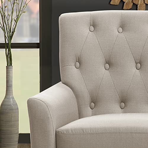 Rosevera Brayle Rosevara Furniture Reading Small Arm Living Room Comfy Accent Bedroom Chairs, Warm Beige #TOP3