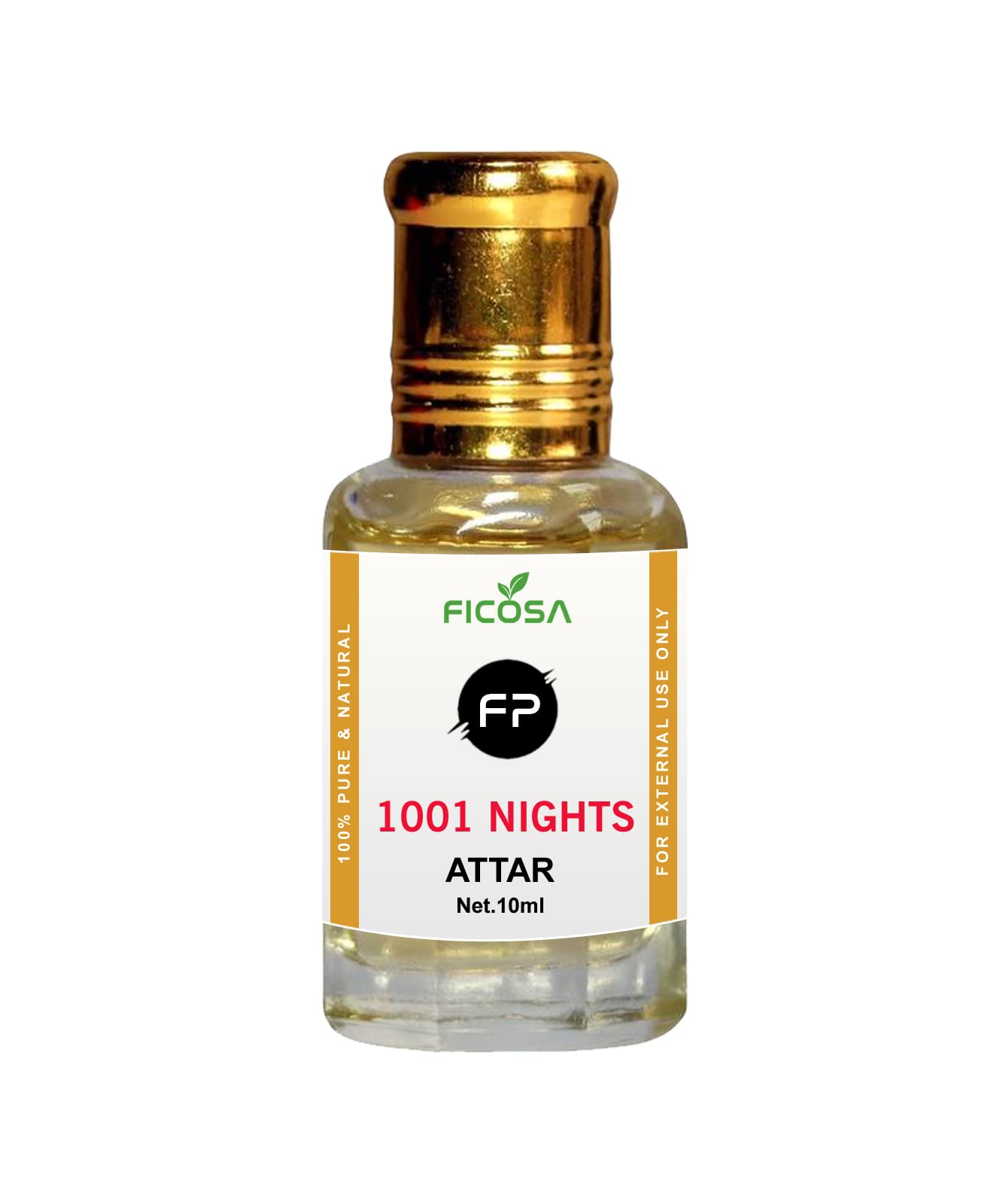 Ficosa 1001 Nights Attar For Men and Women | French Modern Attar | Itra | Scent | Natural Fragrance Oil | Perfume Oil | 0% Alcohol With Floral Fragrance (10ml)