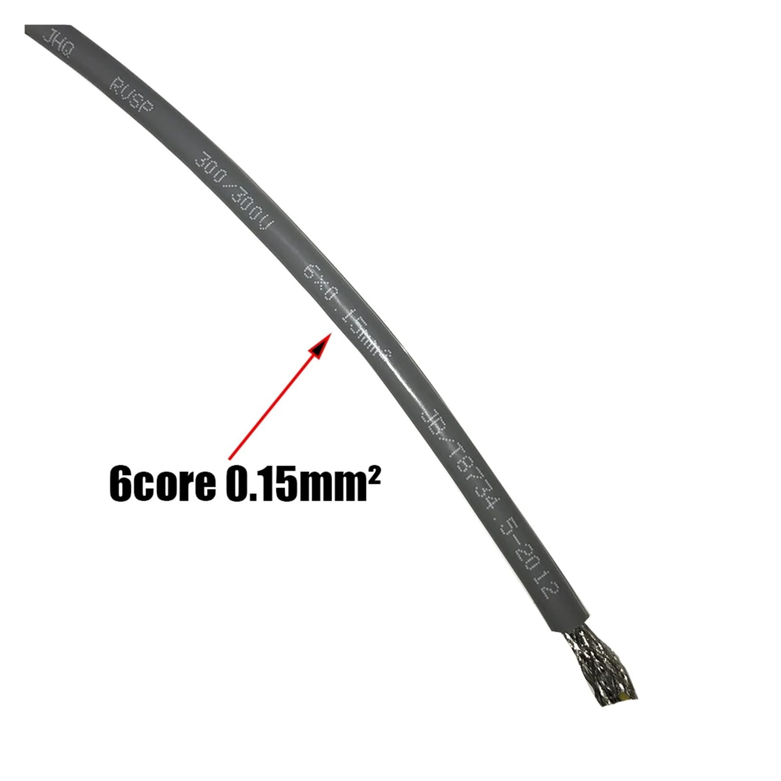 Cable de señal apantallado, Cable de Comunicación de Par Trenzado 15AWG 6x1.5mm2 PVC Gris 10m Cobre Estañado