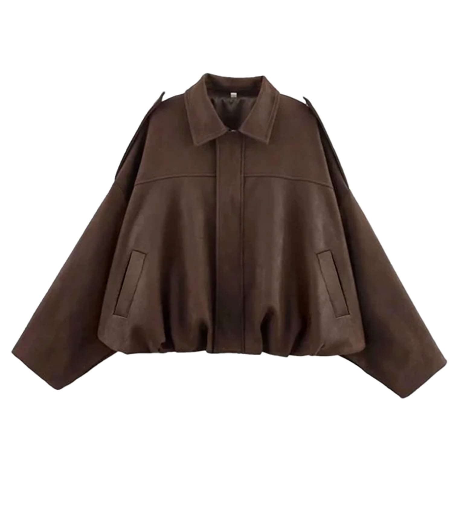 Womens Faux Suede Bomber Jacket Casual Lapel Pilot Cropped Coat Oversized Motorcycle Jackets 2025 Outerwear