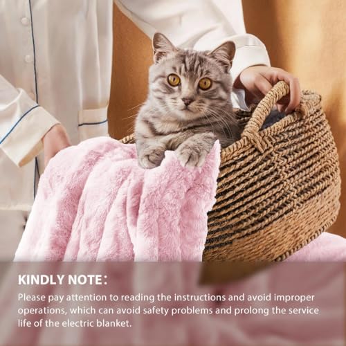 Image of Homemate Electric Heated Heating Blanket King Size 100 inchx90 inch Dual Control | ETL Certified 2 /4 /6 /8H Auto-Off 10 Heat Level Overheat Protection Machine Washable FauxFur Sherpa,Cold Room Cold Sleeper Gift