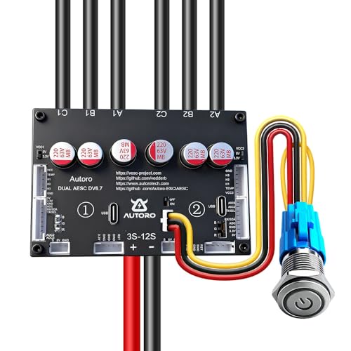 DV6.7 Dual Motor ESC Based on VESC 6 Controller for DIY Electric Skateboard
