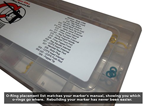 Tippmann 98, A5, X7, Ft-12, Gryphon, Triumph, Us Army - Color Coded 5X Box Oring Rebuild Kit #TOP1