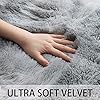 Calore Tappeto Salotto, Peloso Tappeti Moderni Soggiorno, Moderno Tappeto Camera da Letto, Shaggy Tappeti Morbido e Soffice per la Camera (grigio bianco, 80 x 120 cm) #3